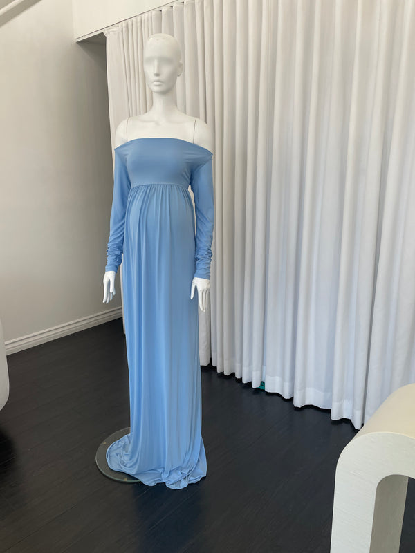 Off-the-Shoulder Maternity Gown