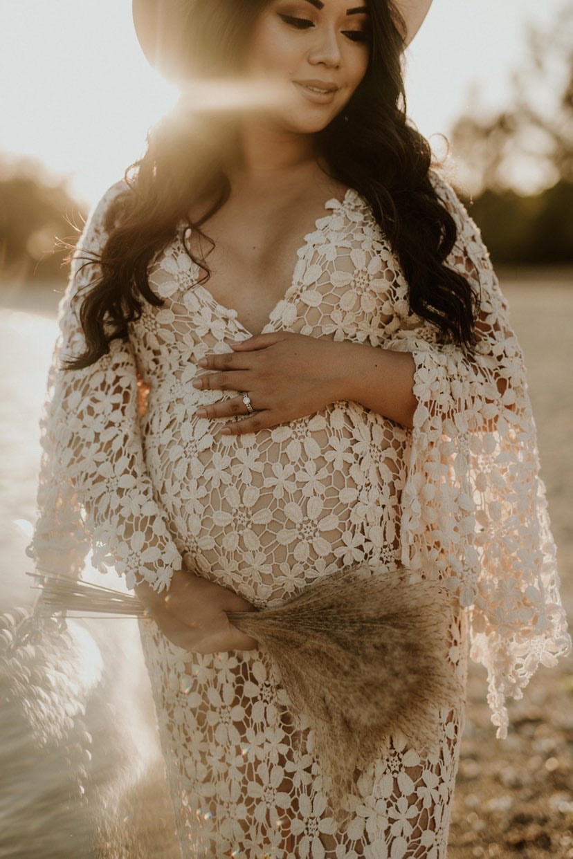 Lace Dress Maternity Photoshoot Dresses Afterpay Boho Lace Dress