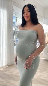 Alika Maternity Baby Shower Dress