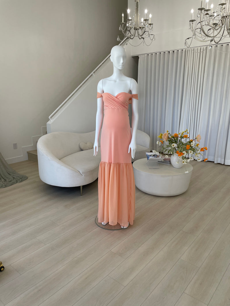 Peach Maternity Dress