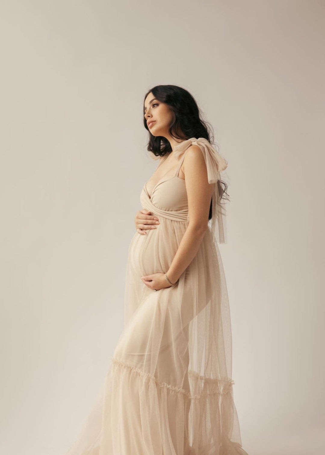 Hannah Gown Sweetheart Top Maternity Dress.