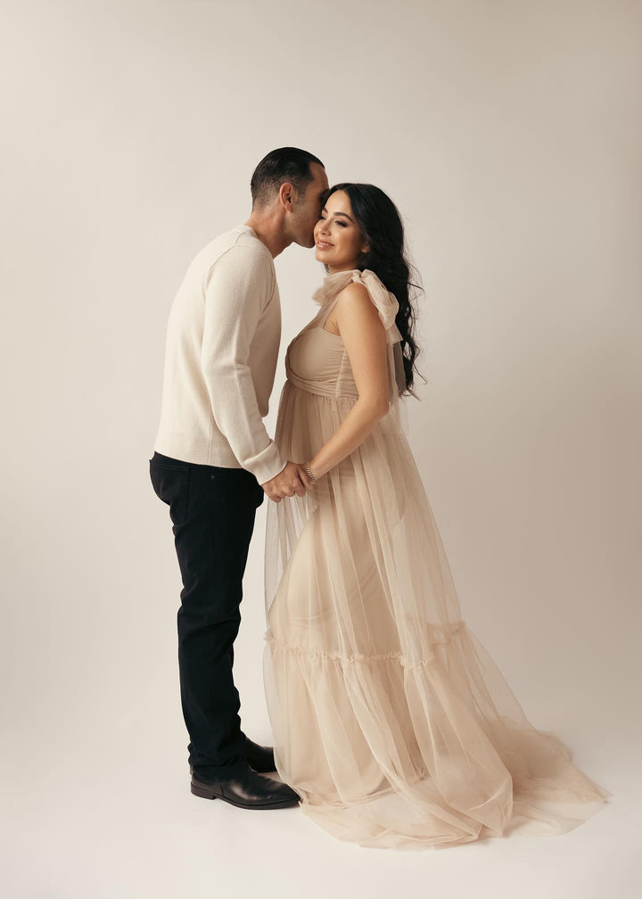 Hannah Gown Sweetheart Top Maternity Dress.