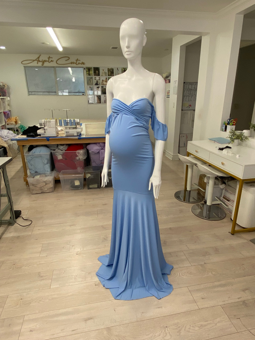 Periwinkle off the shoulder xxs | ANYUTA COUTURE Periwinkle off the shoulder xxs | ANYUTA COUTURE