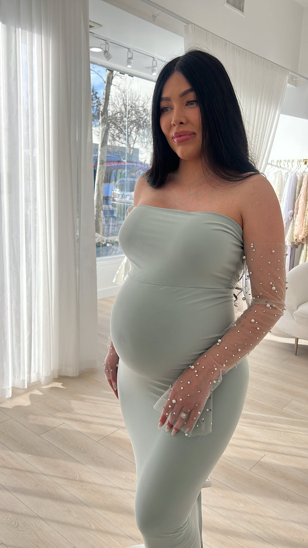 Alika Maternity Baby Shower Dress