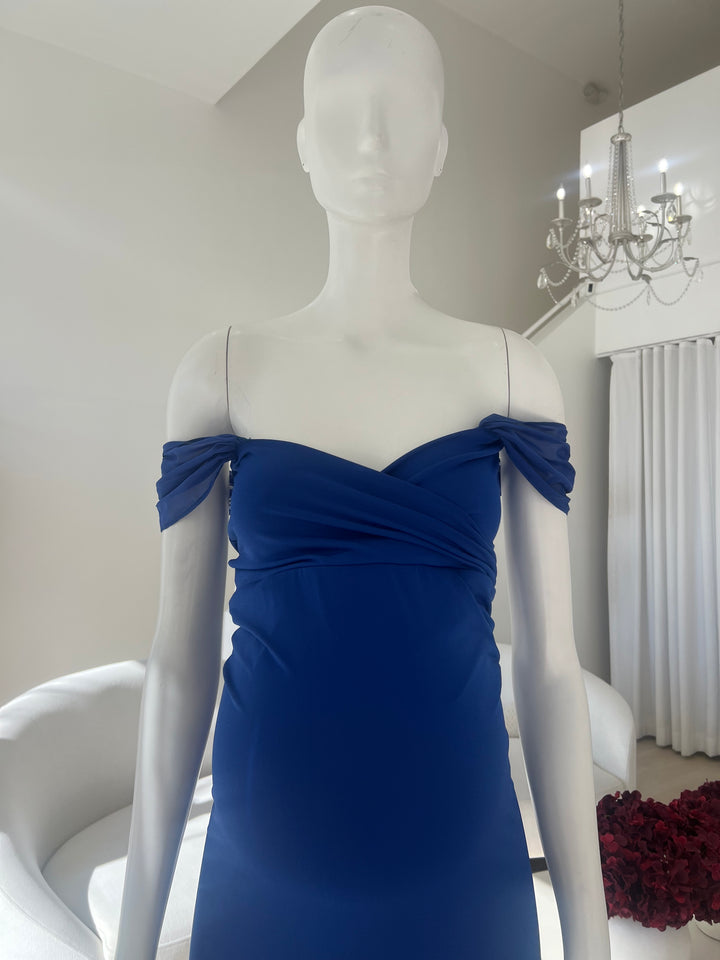 Royal blue off the shoulder Xs