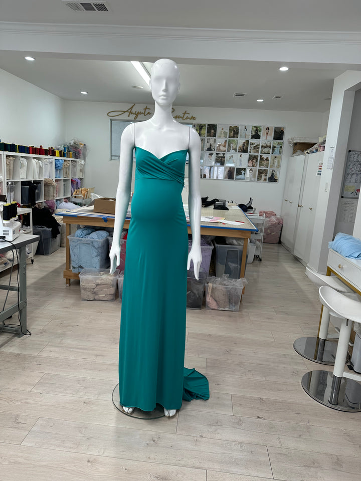 Teal fitted dress Large