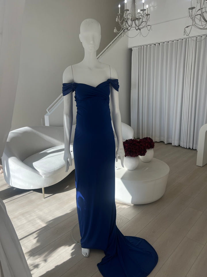 Royal blue off the shoulder Xs