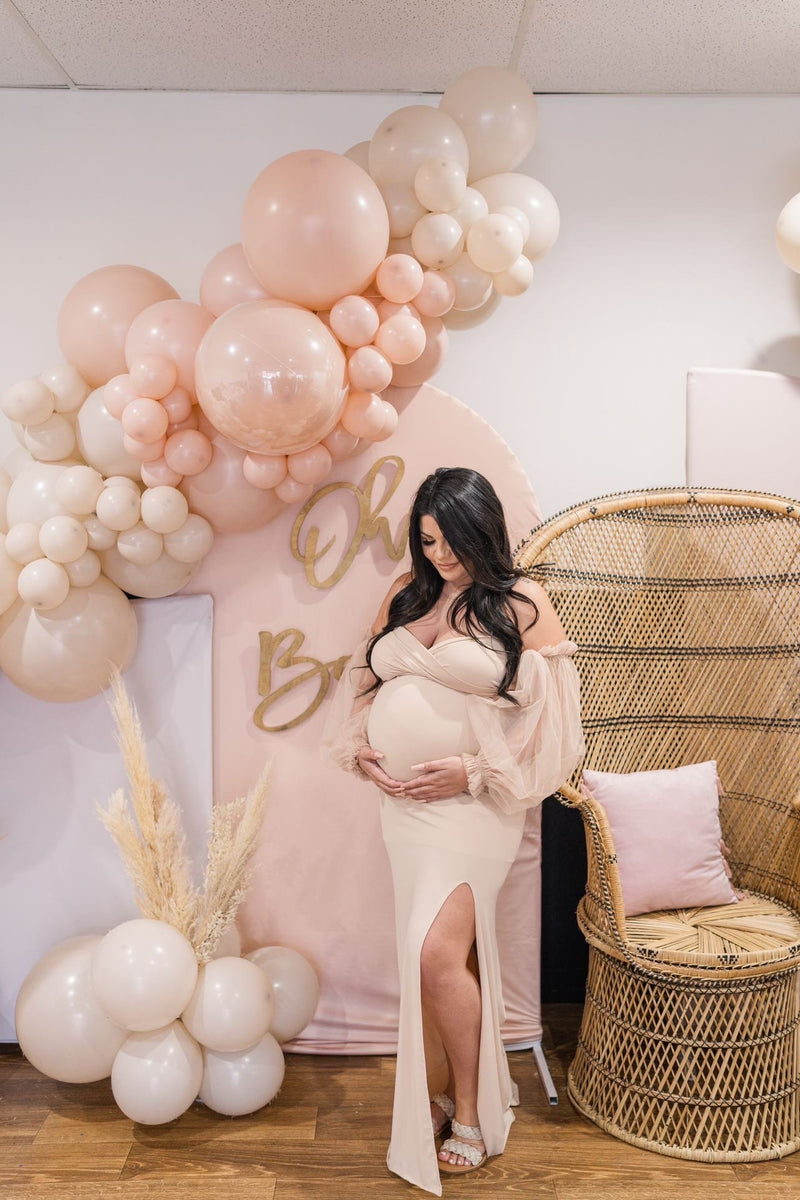 Krysten Maternity Gown with a Slit