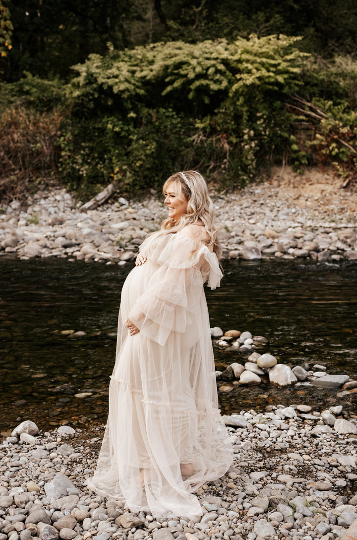 Plus Size Tulle Maternity Dress.