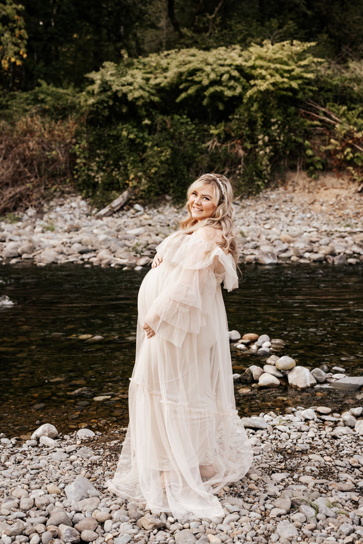 Plus Size Tulle Maternity Dress.