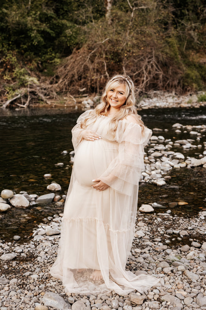 Plus Size Tulle Maternity Dress.
