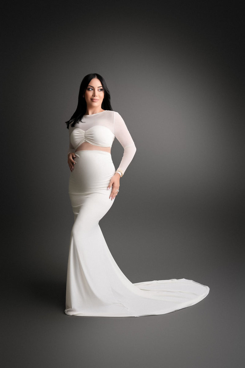 Two Piece Maternity Photoshoot Dress
