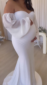Lulu sweetheart Gown Maternity Dress