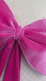 Velvet bow.