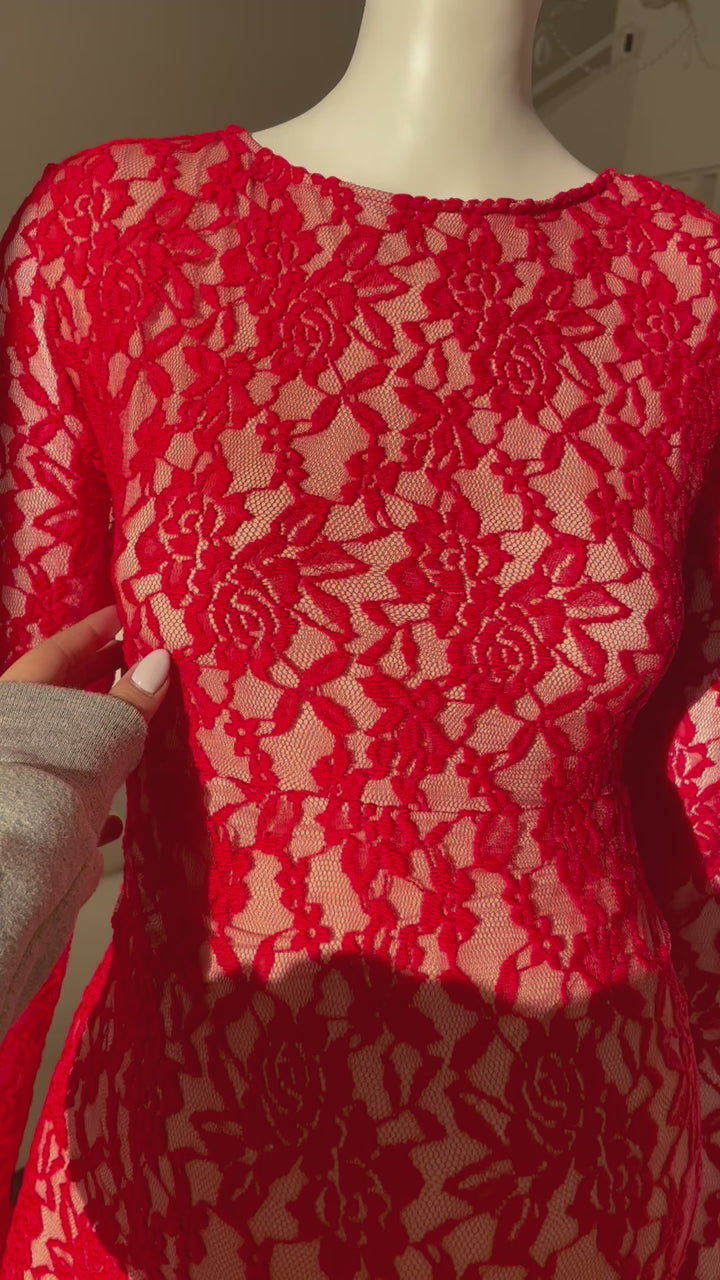 Lace Maternity Dress - Photoshoot & Baby Shower Dress - Clearance.