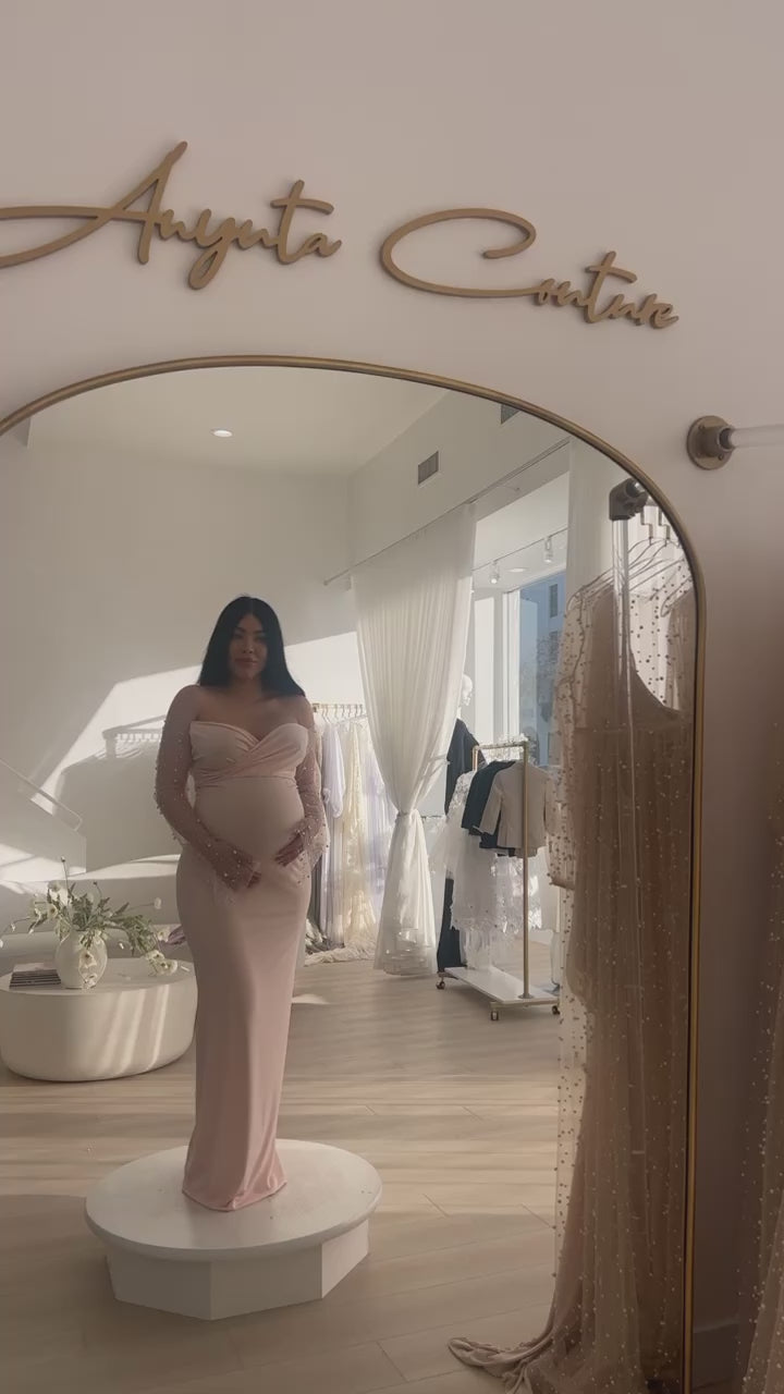 Elle Maternity Baby Shower Dress.