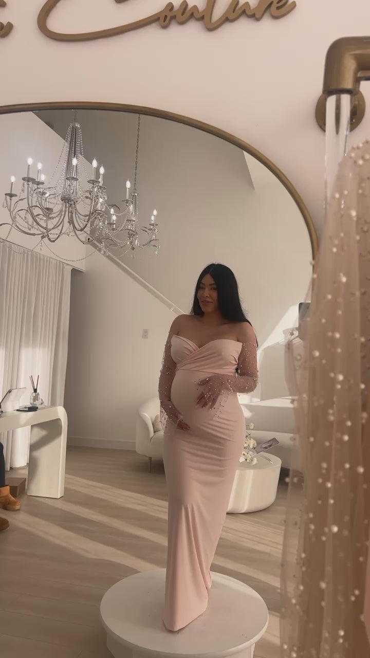 Elle Maternity Baby Shower Dress.