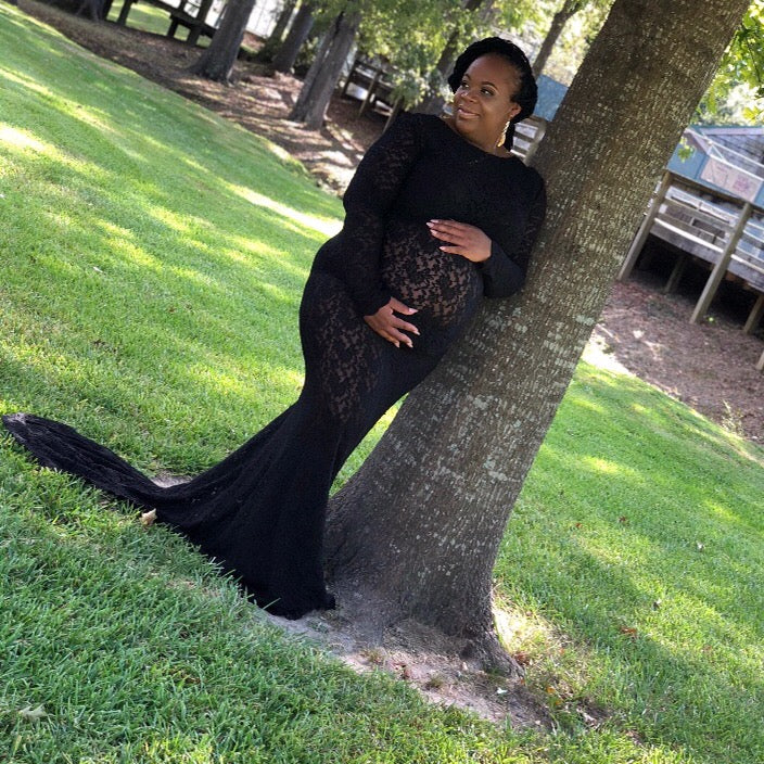 Mila Lace gown with Train - ANYUTA  COUTURE