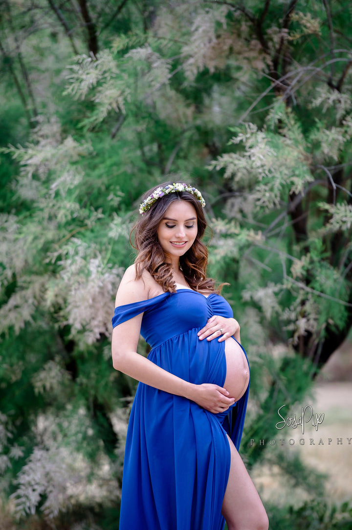 Open Belly Gown with Shorts - ANYUTA  COUTURE