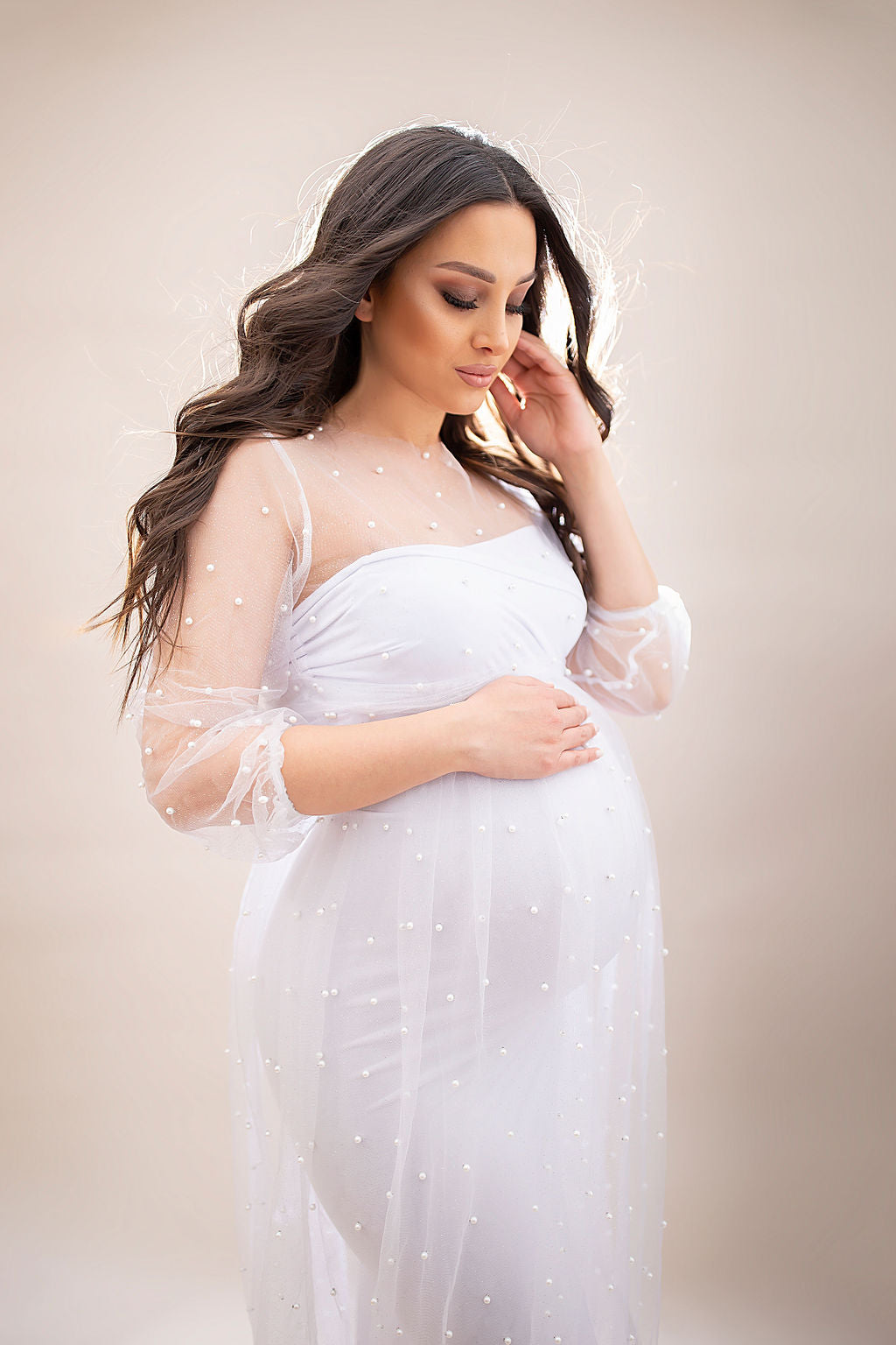 mesh pearl maternity dress Stylish Amazon Pearl Dress for Brides and Moms