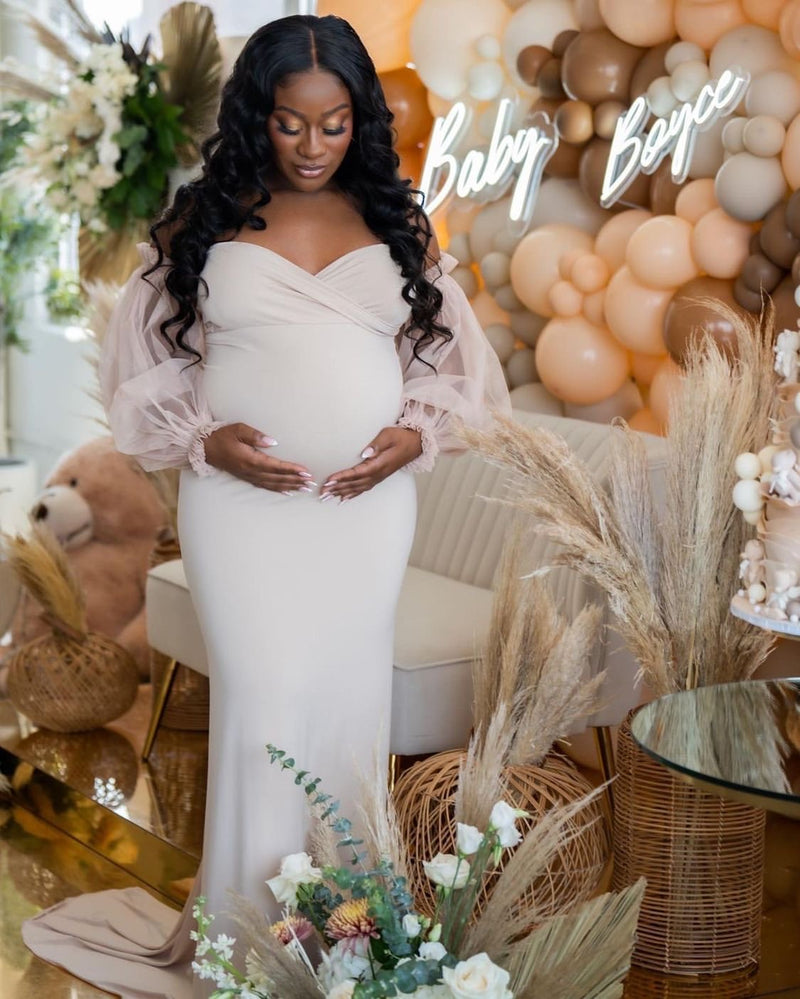 Krysten Gown Baby Shower Maternity Dress – ANYUTA COUTURE