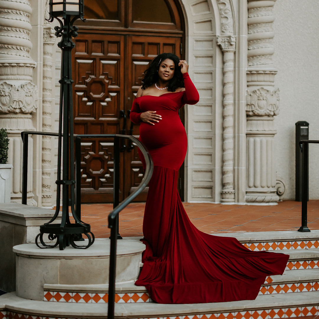 Evening Gown Red And Black Maternity Dress Maternity Dress For Photoshoot Baby Shower Maternity Gown Floor Evening Gown Red And Black Maternity Dress Maternity Dress For Photoshoot Baby Shower Maternity Gown Floor