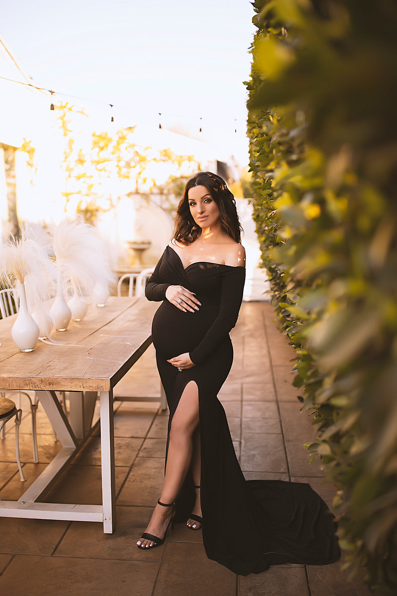 Sona Gown Maternity Dress with Slit