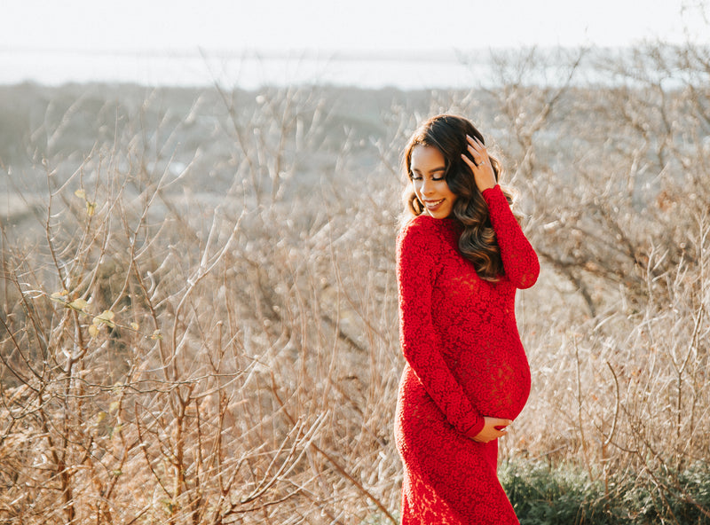 Mila Lace Gown Maternity Dress