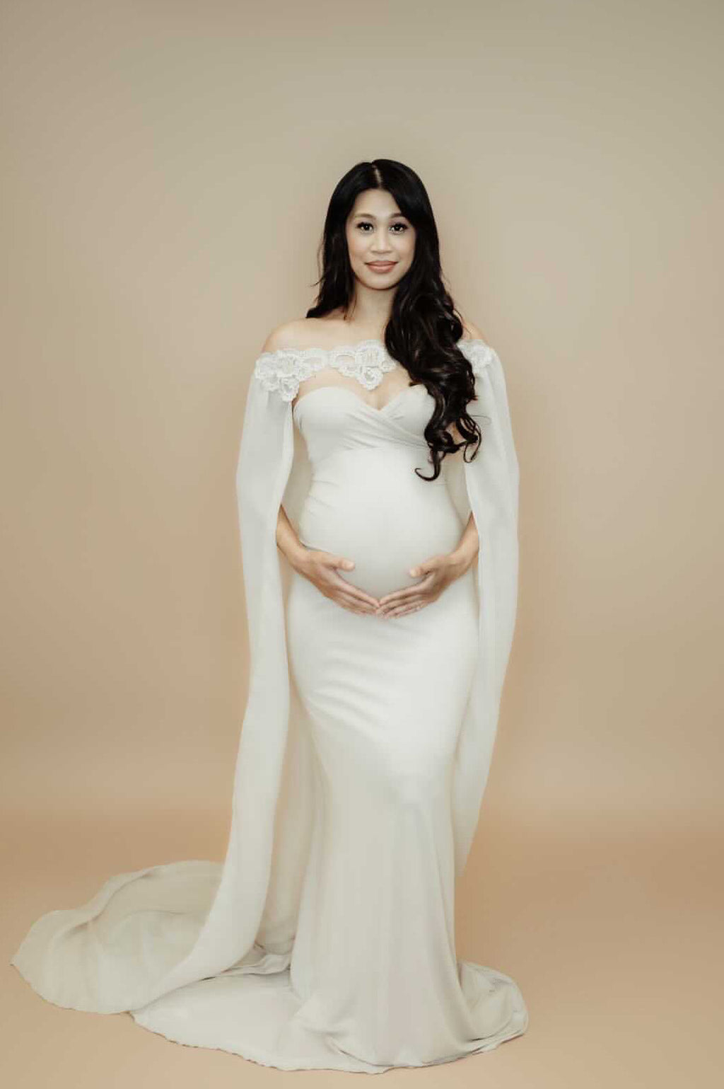 Diana Cape Gown Maternity Dress – ANYUTA COUTURE