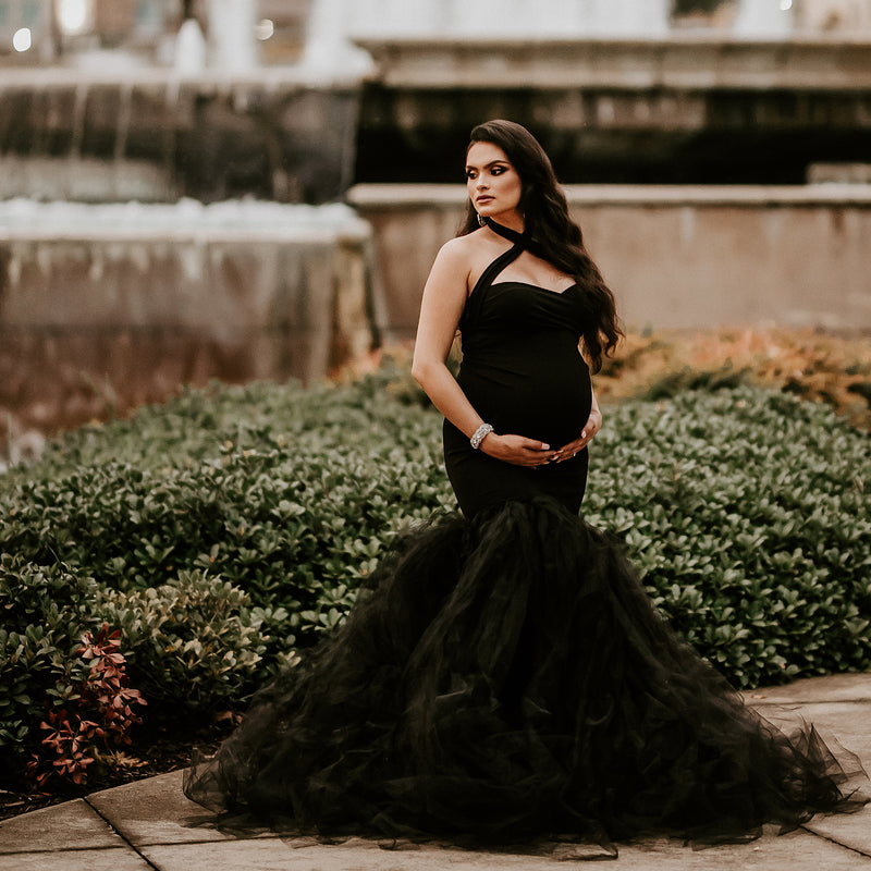 Criss Cross Tulle Gown Maternity Dress – ANYUTA COUTURE