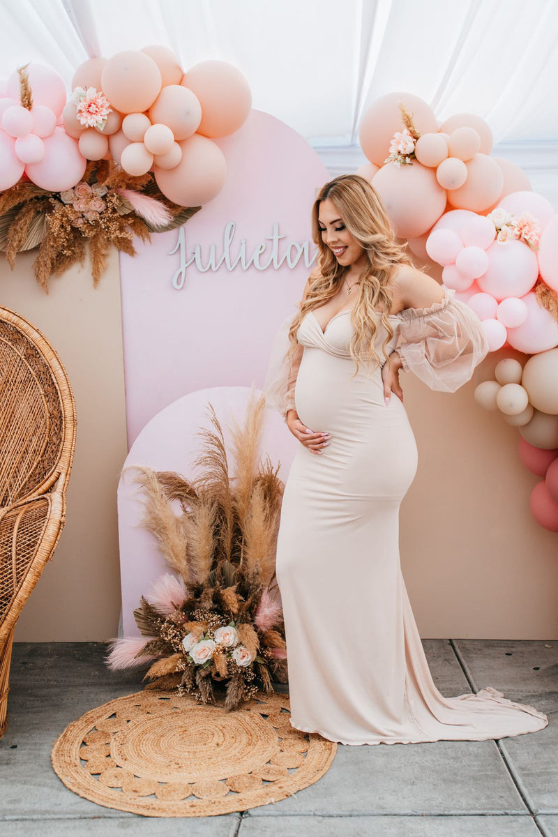 Krysten Gown Baby Shower Maternity Dress – ANYUTA COUTURE