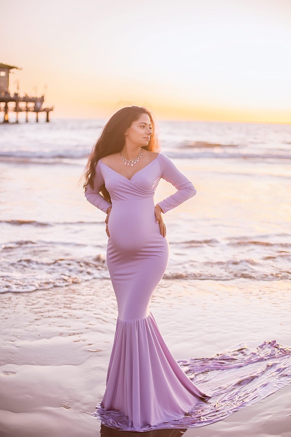 Ashley Mermaid Gown Maternity Dress