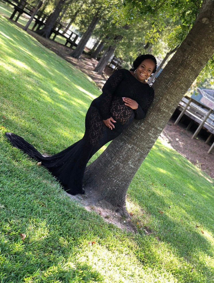 Mila Lace gown with Train - ANYUTA  COUTURE