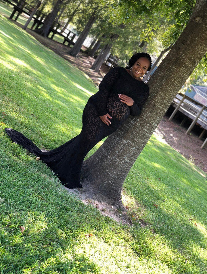 Mila Lace gown with Train - ANYUTA  COUTURE