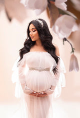 New! Tulle Maternity Dress